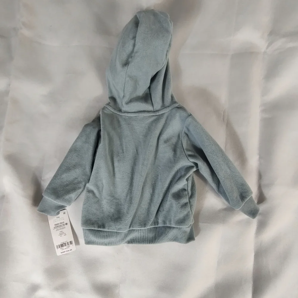 Carter's Sage Blue Kids Hoodie Zip Up Jacket 6M NWT